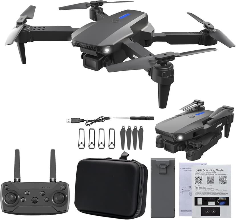 Drone with Camera 1080p HD, With High-Speed Rotation, Gesture Control, Headless Mode, One Click Take Off/Landing, 360 ° Flipping, Foldable Drone for Beginners