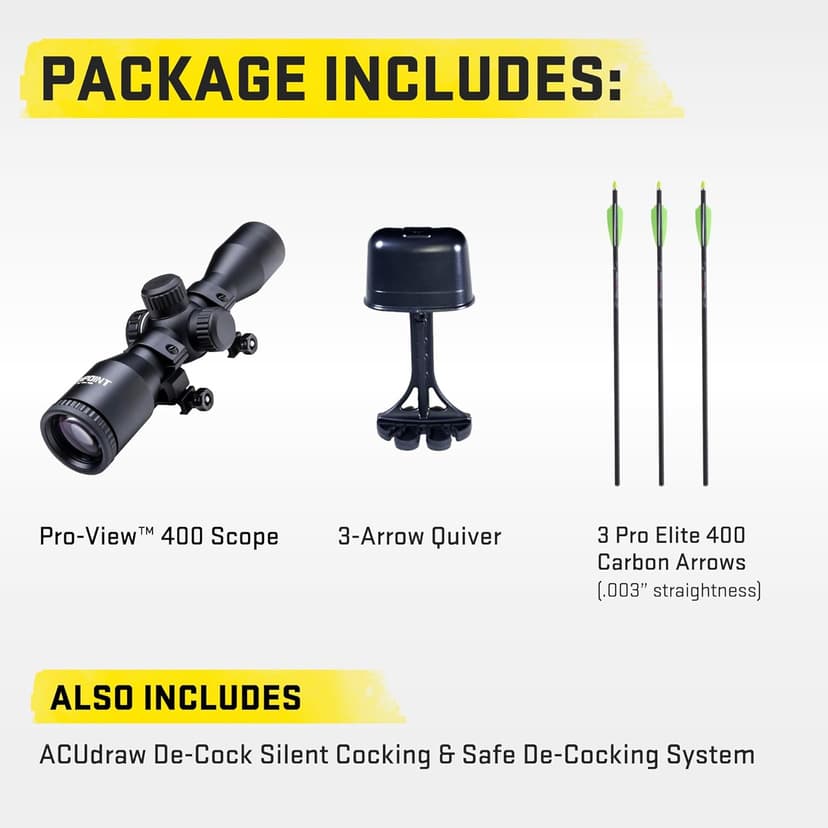 TenPoint Titan X De-Cock - 400 FPS - Our #1-Selling Crossbow - Equipped with Pro-View 400 Lighted Scope + ACUdraw De-Cock System