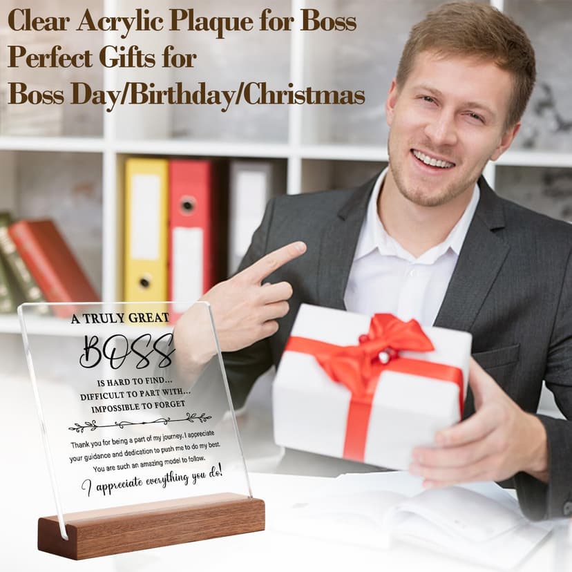 Best Birthday Thank You Retirement Farewell Gifts for Female Boss Leader, Boss Inspirational Gifts Appreciation Keepsake Funnli Boss Gifts for Women Men, Bosses Day Gifts for Boss Lady Plaque B0C6XJX64Z