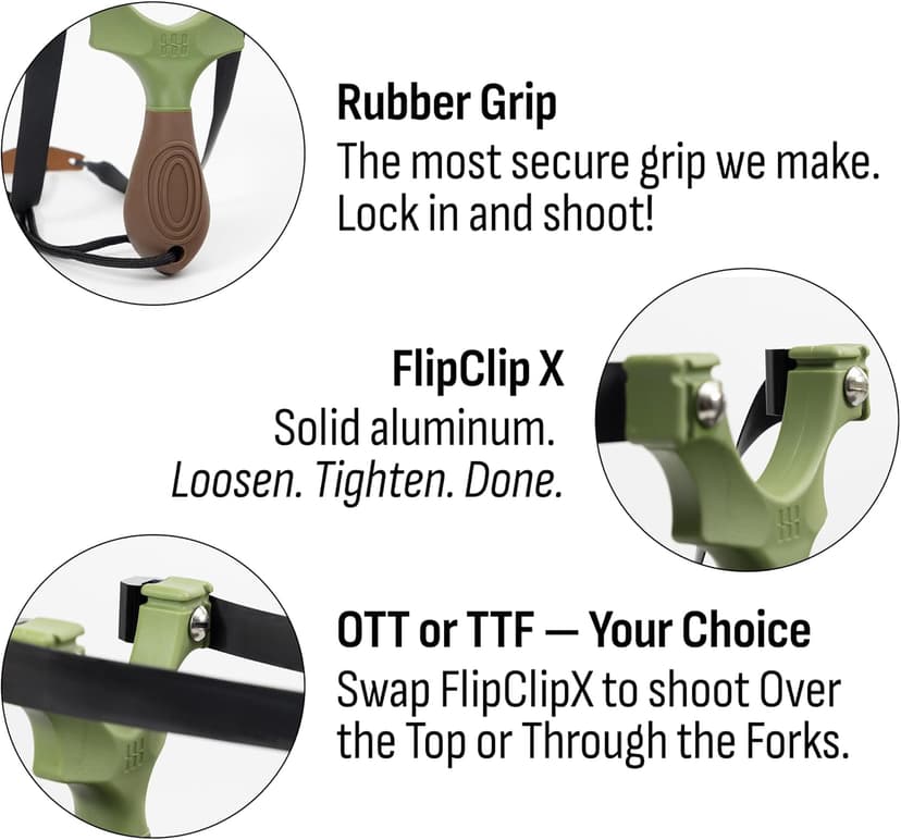 SimpleShot Scout XT Slingshot with Target, Clay Ammo and Bands for Professional Hunting and Powerful Target Shooting Sling Shot
