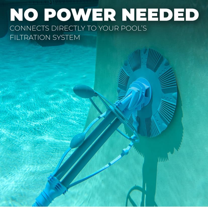 XtremepowerUS Premium Automatic Suction Vacuum-generic Climb Wall Pool Cleaner Sweeper In-Ground Suction Side + Hose Set