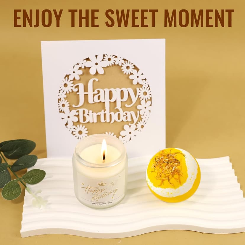 Birthday Gifts for Women, Unique Happy Birthday Gift Baskets for Teen Girls, Women, Her, Best Friend, Daughter, Sister, Self Care Package Cute Daisy Aesthetic Glass Cups Gift Box 9pcs Set B0FL1NQ5X4