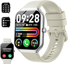 Smart Watch(Answer/Make Call), 1.96" HD Smartwatch for Men Women, 2025 Fitness Watch with 110+ Sport Modes/Heart Rate/Sleep Monitor/Pedometer, IP68 Waterproof Fitness Activity Tracker for Android iOS