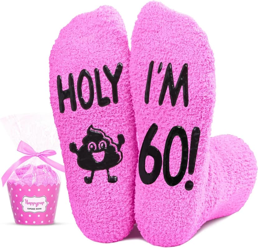 HAPPYPOP 55th 60th Birthday Funny Gifts - Socks for Older Women in Their 50s