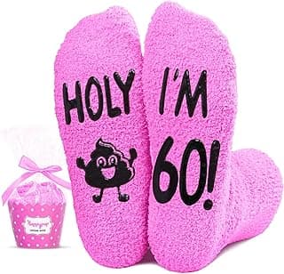HAPPYPOP 55th 60th Birthday Funny Gifts - Socks for Older Women in Their 50s