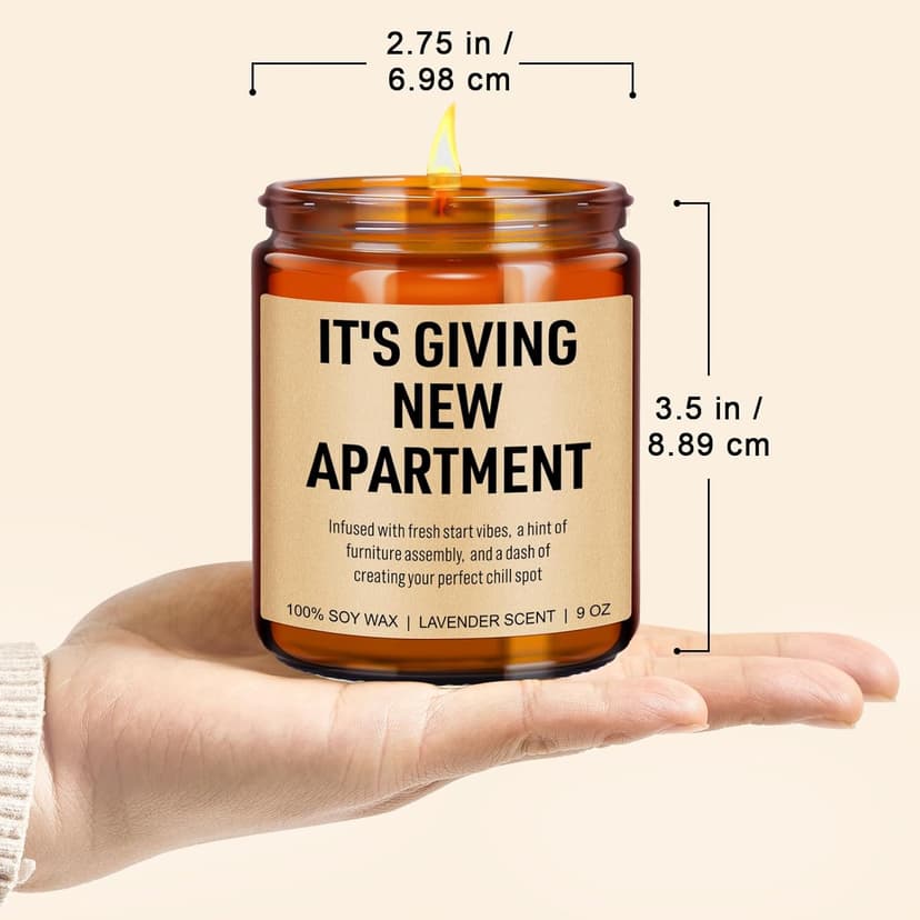 Funny Housewarming Candle, New Apartment Gifts, First Apartment, 1st Apt. Must Haves - Cute House Warming Gifts New Home for Men, Women, Couples - Closing Presents for Home Buyers - 9 oz