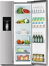 Antarctic Star 20 Cu.Ft French Door Refrigerator, Stainless Steel Fridge with Side Freezer & Water Dispenser, Nugget and Cube Ice Maker, Adjustable Thermostat
