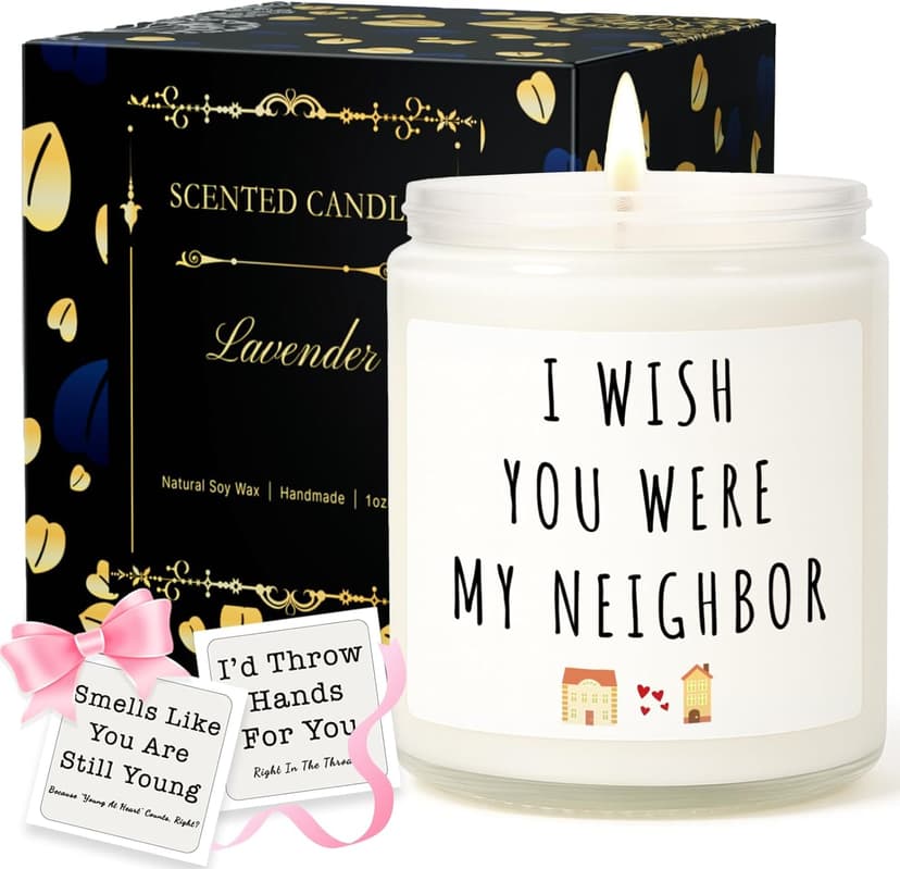 Gifts for Women, Birthday Gifts for Women, Unique Friendship House Warming Gift for Womens, Best Friend, Her, Sister, Bestie, Funny Lavender Scented Candles with Replaceable Stickers Gift Ideas