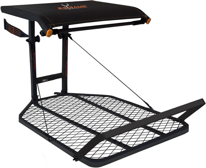 Big Game Captain XC Hang-On Treestand, Lightweight Steel Construction with 14 x 8 in. Flip-Back Flex-Tek Seat, 300 lbs Weight Rating