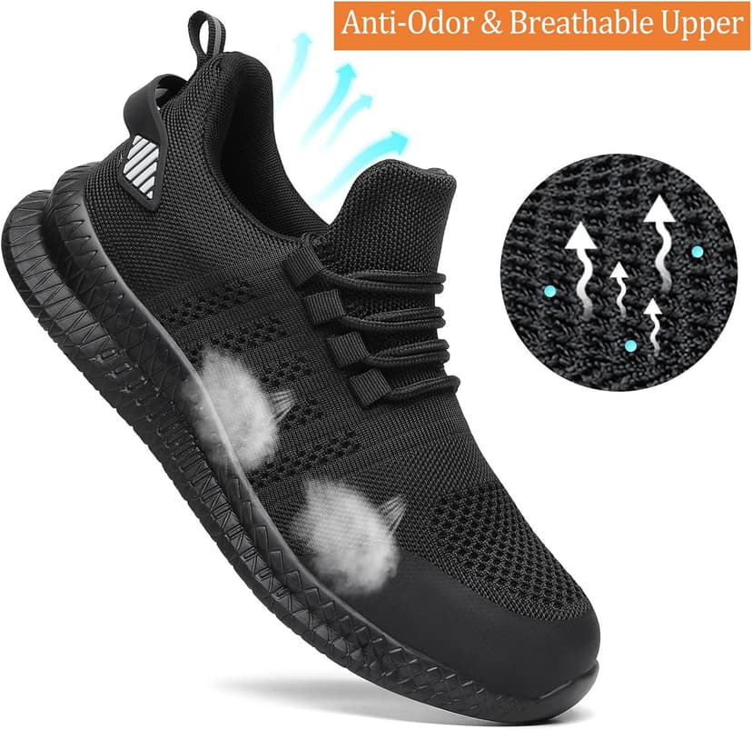 Steel Toe Shoes for Men and Women Comfortable Lightweight Work Safety Shoes Puncture Proof Slip Resistant Indestructible Sneakers Construction Work Utility