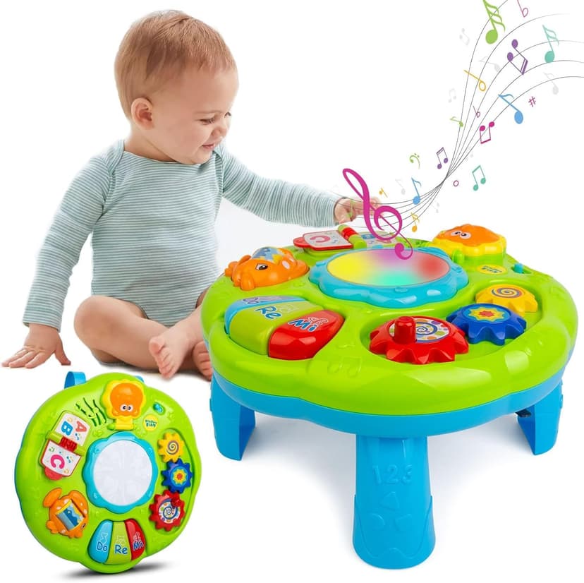 Baby Toys 6-12 Months, Baby Activity Table Center, Musical Toys for Infant Toddler 0 3 6 9 12 18 Months, Boy Girl Toy for 1 2 3 Year Old