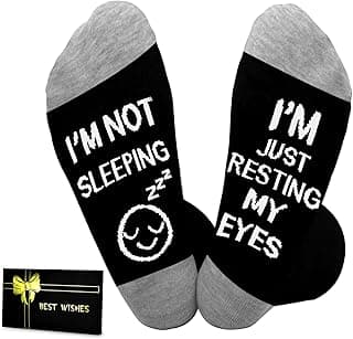 Dealswin Birthday Gifts for Men Dad Fathers Him Husband, I'm Not Sleeping I'm Just Resting My Eyes Socks