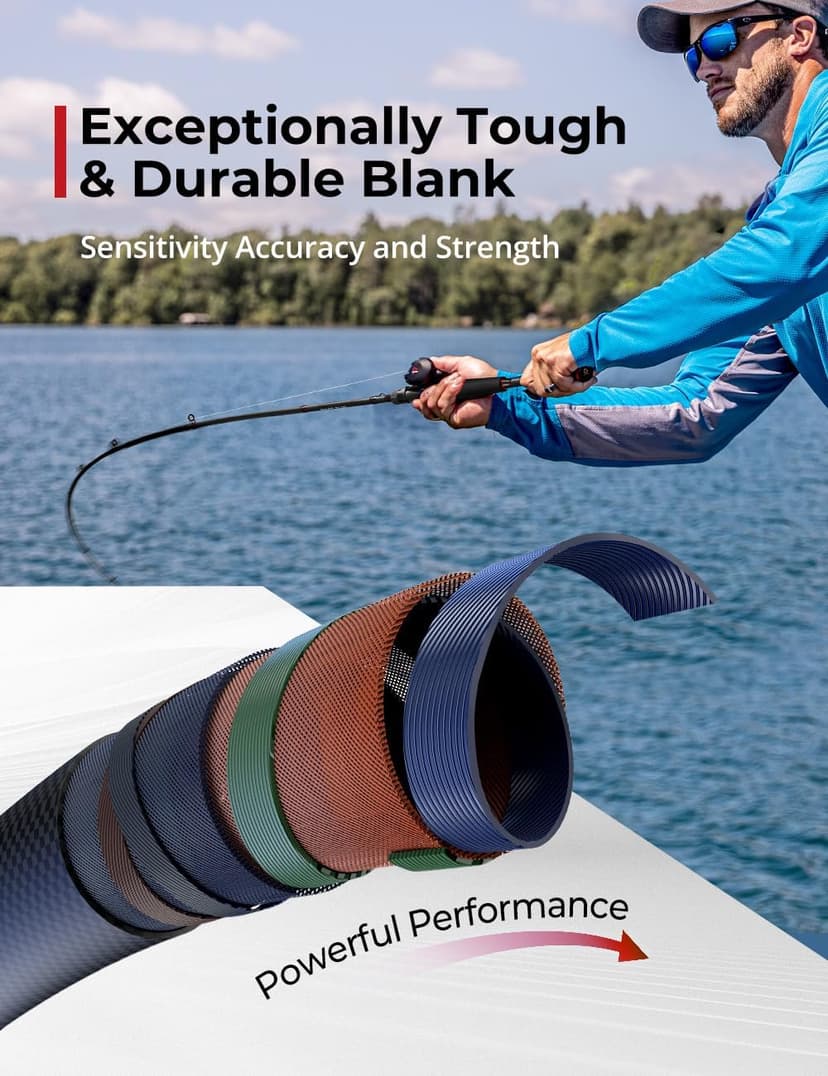 Piscifun Torrent Fishing Rod, IM6 Carbon Baitcaster Rod & Spinning Rod, High Sensitive Lightweight Casting Rod & Spinning Fishing Rod, Zirconium Oxide Rings, 2 Pieces Baitcast Rod & Spin Rod