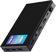 MeLE Fanless Mini PC Quieter3Q 11th Gen N5100 8GB 128GB, Micro Computer WiFi 5 Small Desktop Service with USB-C PD, Gigabit Ethernet, Dual HDMI 4K, Auto Power on, PXE Support M.2 SSD