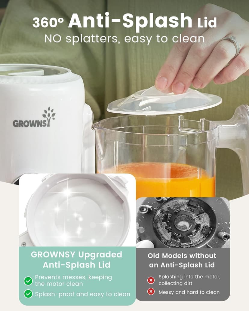 BPA-Free Elevated Steam Basket, Healthy Homemade Baby Food Purees, Starting Solids & BLW, Baby Feeding Essentials, 6+ Months Grownsy Baby Food Maker, Steamer & Blender Baby Food Processor, White B0DGL879NT