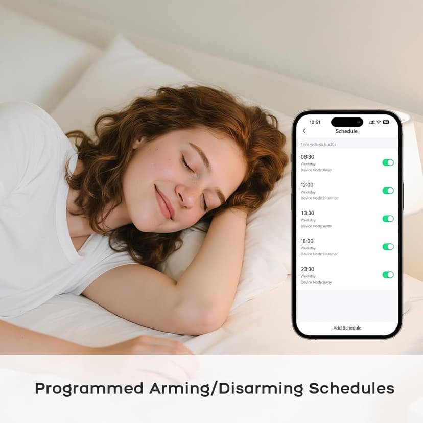 PGST WiFi Wireless Home Alarm System - 2025 Home Security System, 10-Minute Installation, 4 Door & Window Sensors + 2 Motion Sensors, APP Remote Control, Compatible with Alexa, No Monthly Fee