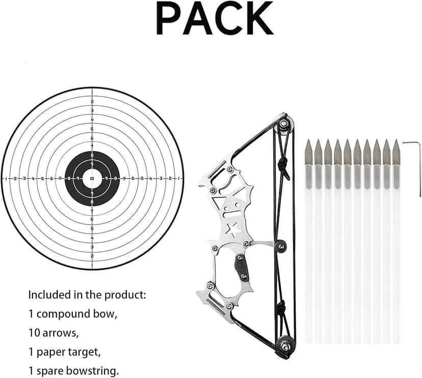 TIETHEKNOT Archery Bow Set Left and Right Hand Compound Bow Hunting Bow Metal Material Catapult RH/LH for Practice Archery