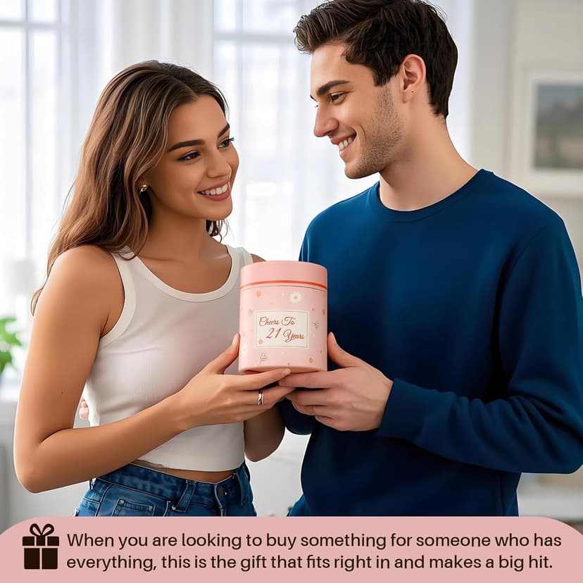 21st Birthday Gifts for Her - Limited Edition Shot Glass - Vintage 2004 Cheers To 21 Years, Finally 21 Party Decorations Supplies - Turning 21 Bday Present for Girl Women Sister Daughter Friends