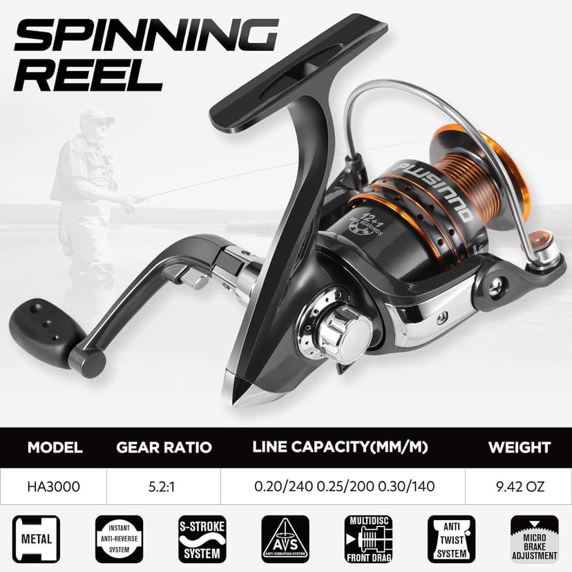 PLUSINNO Fishing Rod and Reel Combos Carbon Fiber Telescopic Fishing Pole with Reel Combo Sea Saltwater Freshwater Kit Fishing Rod Kit