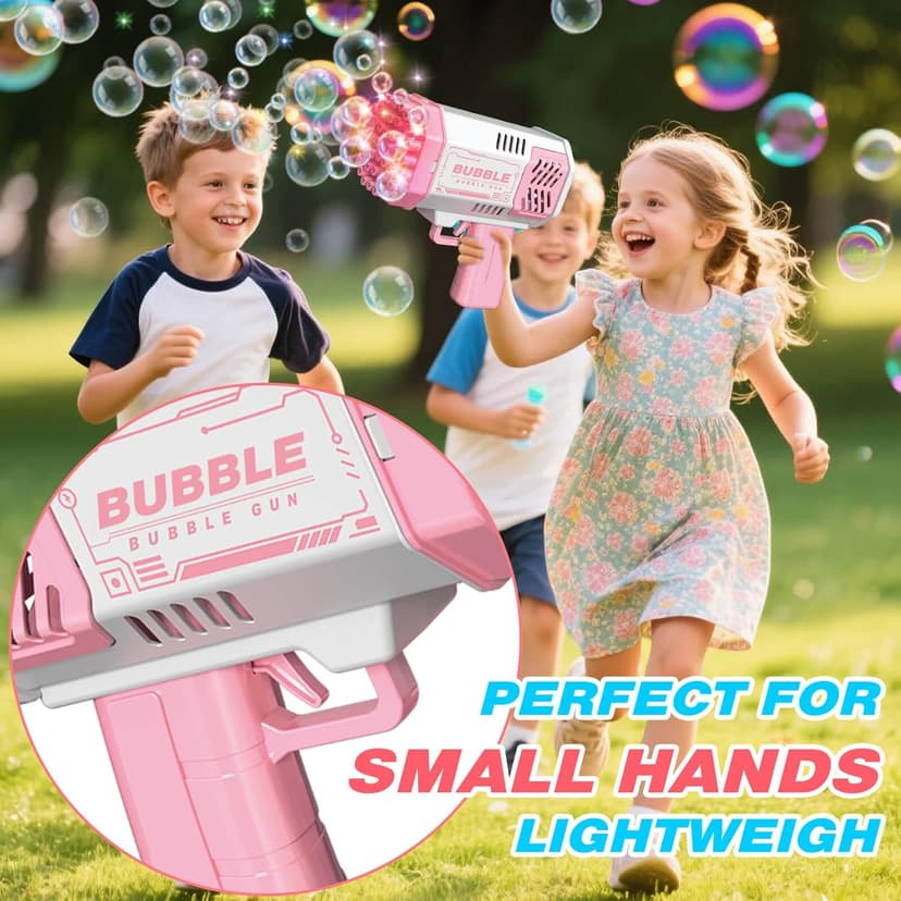 JONEG Toys for 3-8 Year Old Boys Girls: 2 Pack Bubble Machine for Kids with Bubble Solution, Gifts for 3 4 5 6 7 8 Years Old Boy Birthday Toy for Kid Toddlers Ages 4-6 Outdoor Wedding Bubbles Wands