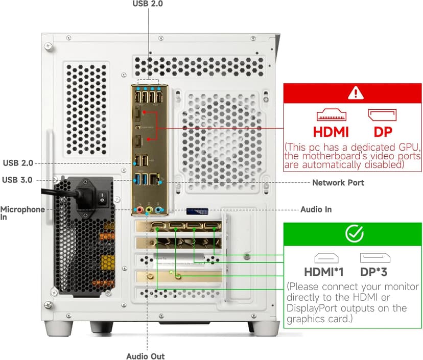 LXZ Gaming PC Desktop - Ryzen 7 9700X, Radeon RX 9060 XT 16GB, 32GB DDR5 RAM, 2TB NVMe 4.0 SSD, 850W PSU - Ready for 1440p & 4K 8K Gaming, VR, and Streaming Tower Computer (White)