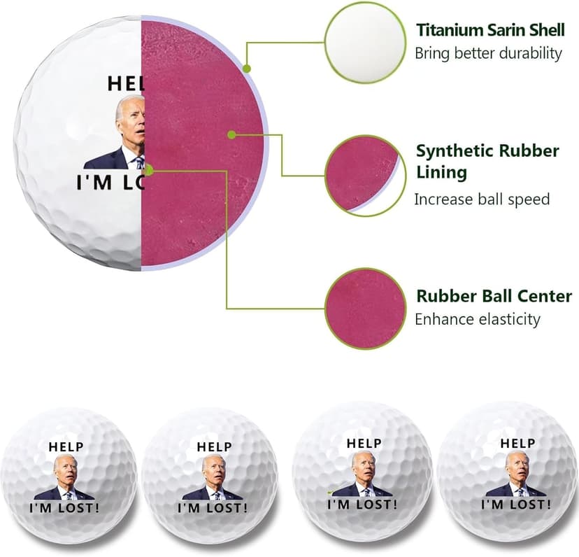 4 Pcs Funny Golf Balls for Birthday, Father’s Day Christmas Novelty Golfer Gift for Dad Coworkers Golfers Golf Lovers B0FW4ZZ81Y