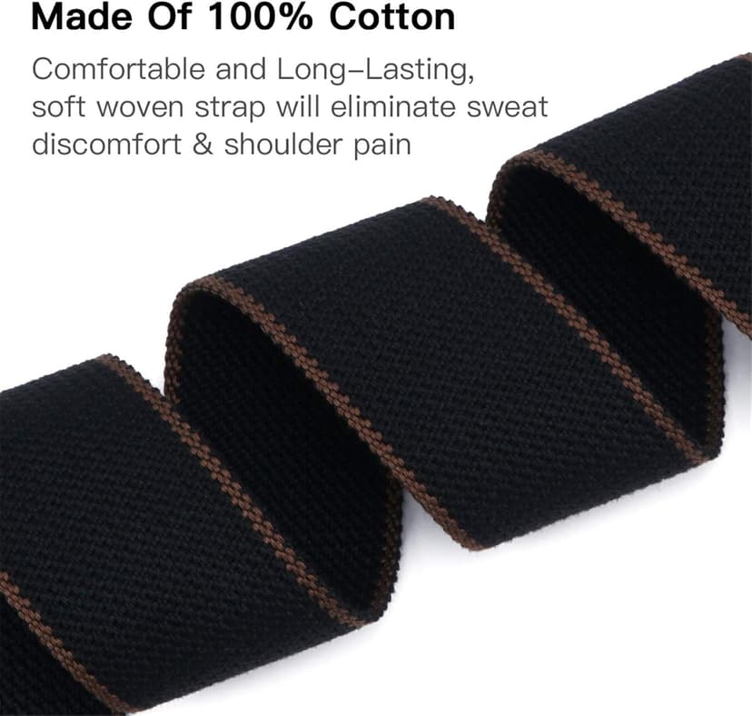 tifanso Guitar Strap, Soft Cotton Straps With 3 Pick Holders, Button Headstock Adaptor, 1 Pair Locks and 3 Picks Set For Electric/Acoustic Guitar