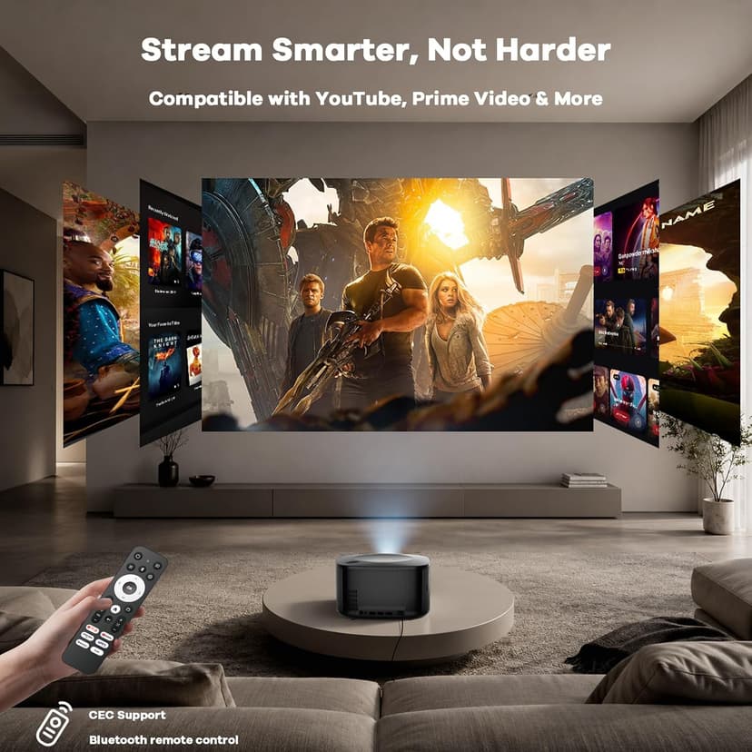 High Brightness, AI Auto Focus, Smart-Projector with WiFi and Bluetooth, ONO5Pro 2.0 Movie Projector for Indoor/Outdoor ONOAYO Outdoor-Projector-4K with 60W Dolby Audio and Official Licensed Apps B0G4D9NJRX
