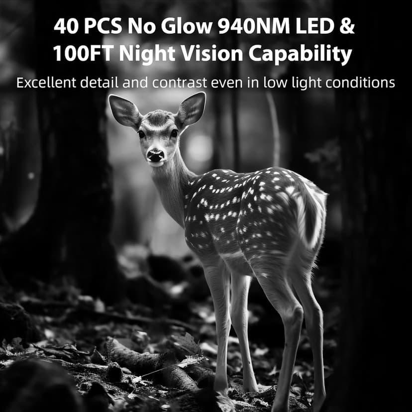 BLAZEVIDEO Game & Trail Camera 32MP Photo & 1296P Video with 100ft Night Vision Motion Activated 0.1s Trigger Speed Waterproof for Home Security, Outdoor Wildlife Scouting