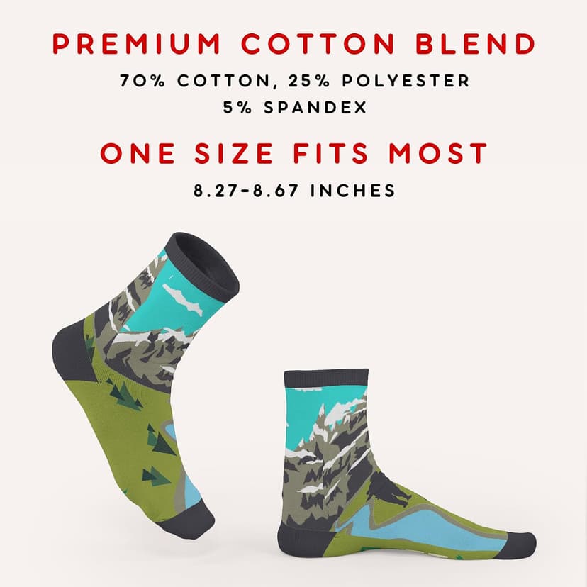 Book, Fishing, Hiking, Gamer, Camping, Pickle, Music, Foods, Ballerina, Bigfoot - Hobbies Socks for Women Men B0DFCFNK7Z