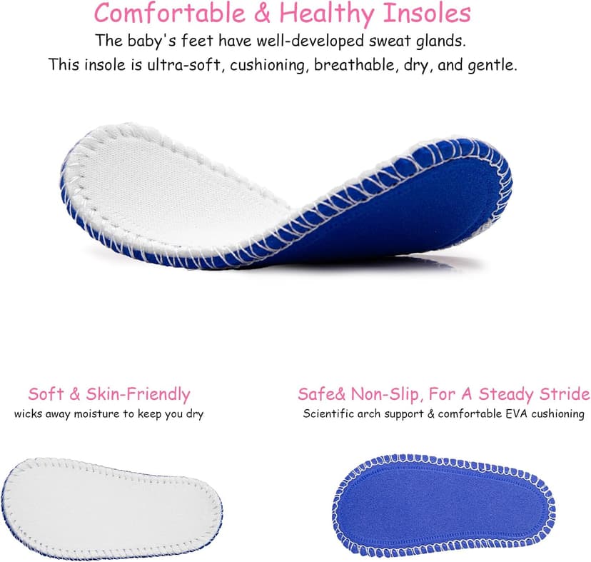 Wide Toe Box Lightweight Non-Slip Outsole Breathable Mesh Upper Birthday Gifts Infant Toddler Baby Zero Drop Shoes Boy Girl First Walking Shoes 6-30 Months B0FNWXKQQ8