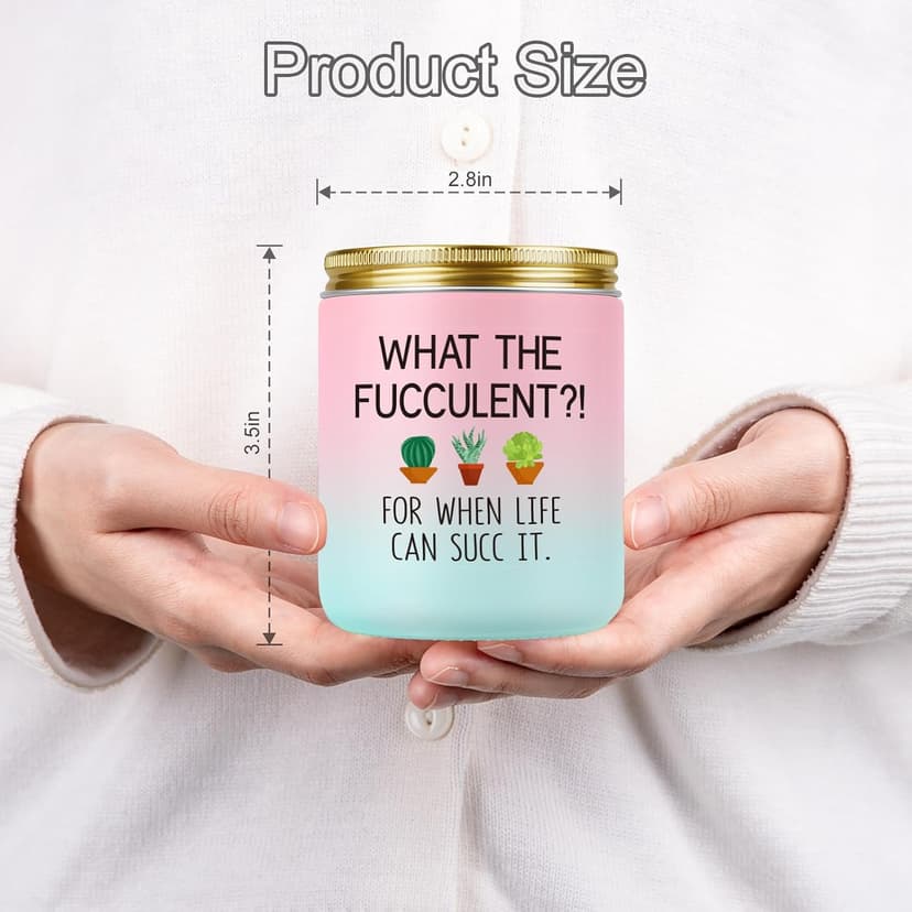 Pick Me up, Break up Gifts for Women Her, Funny Birthday Christmas Cool Gifts for Plant Lovers Mom Lady Friend Wife Miracu Succulent Candle, Get Well, Cheer up, Plant Lover Gifts for Women B0BJ2RSYBB