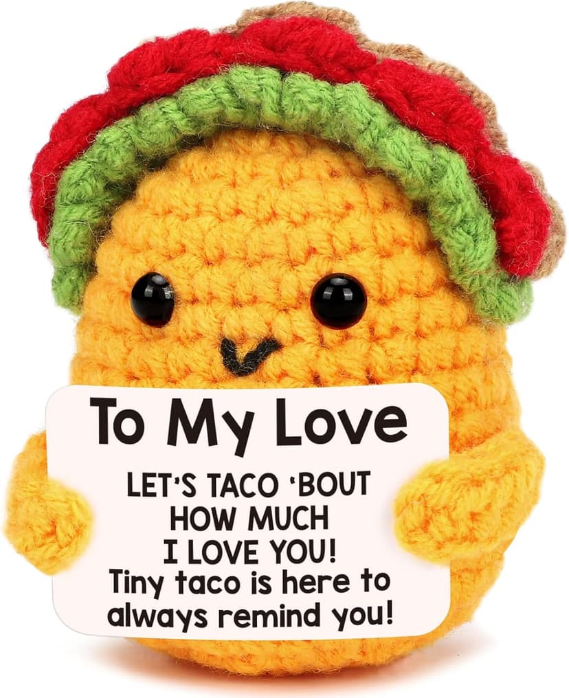 Boyfriend Husband Anniversary I Love You Gifts for Her Him Women Girlfriend Wife Birthday Unique Gift Idea, Handmade Crochet Taco Couples Romantic Valentines Christmas Small Wedding Gifts - To My Love