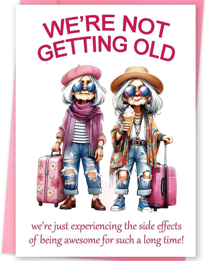 Aging Humor Birthday Decorations for BFF Sister Coworker, Printed Message Inside with Envelope, Idea for Party Celebrations FANCYLUCKY Funny Birthday Card Gifts for Women Her Best Friend B0GTLPLH6Y