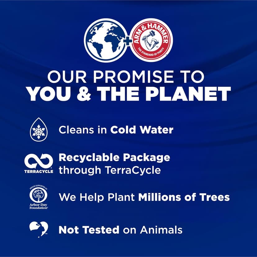 ARM & HAMMER Deep Clean Odor Formula Laundry Detergent Power Paks, 32 ct.