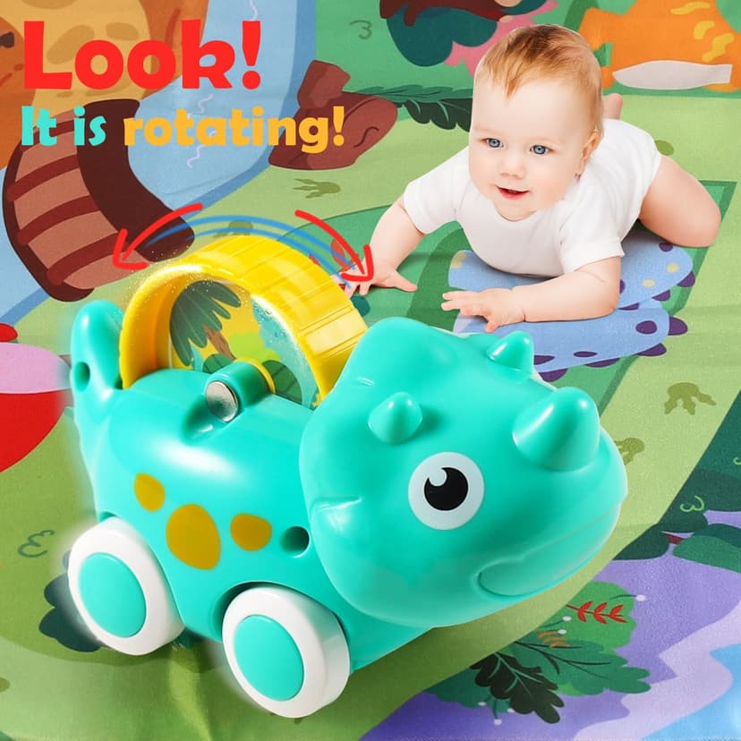 9 PCS Vehicles for Baby Boy Gifts,1 Year Old Toys for Toddler Boy Toys 1-2,1st Birthday Gift for Infant 12 18 Months ALASOU Dinosaur Car Toys for 1 Year Old Boy Gifts with Playmat/Storage Bag B09MN585VM