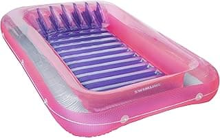 SWIMLINE Suntan Tub, Classic Inflatable Tanning Lounge Float with Adjustable Pillow, 71" Long - Outdoor Floating Lounger for Lake, River, Beach & Swimming Pool, Includes Rope Surround & Repair Patch