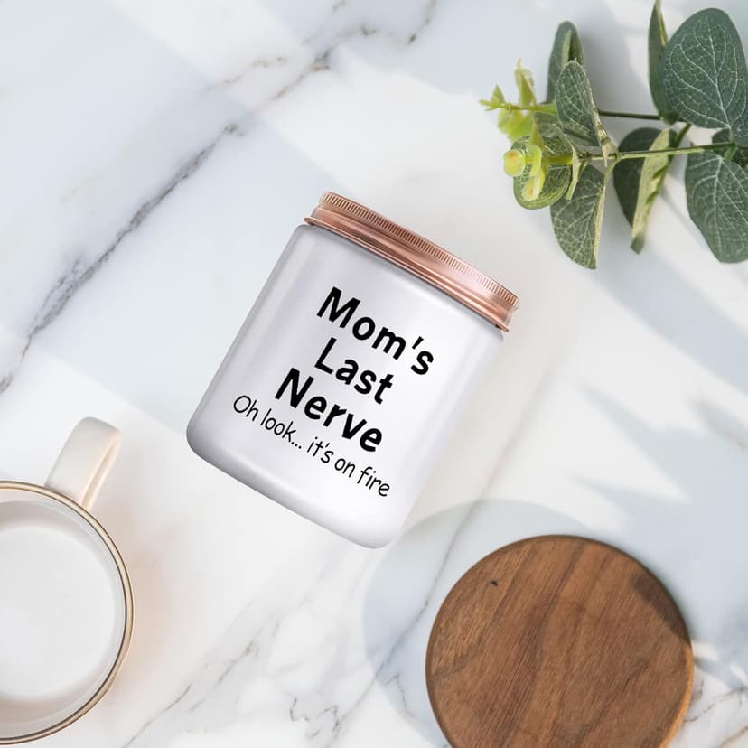 Gifts for Mom from Daughter, Son - Funny Mom Birthday Gifts - Mother's Day Gift for Mommy Mama - Mom's Last Nerve Scented Candle