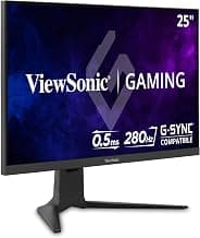 ViewSonic XG2536 25 Inch 1080p Gaming Monitor, IPS with 280Hz and 0.5ms for Elite Gaming Performance, FreeSync Premium and G-Sync Compatible, Advanced Ergonomics, 65W USB-C, HDMI, and DisplayPort