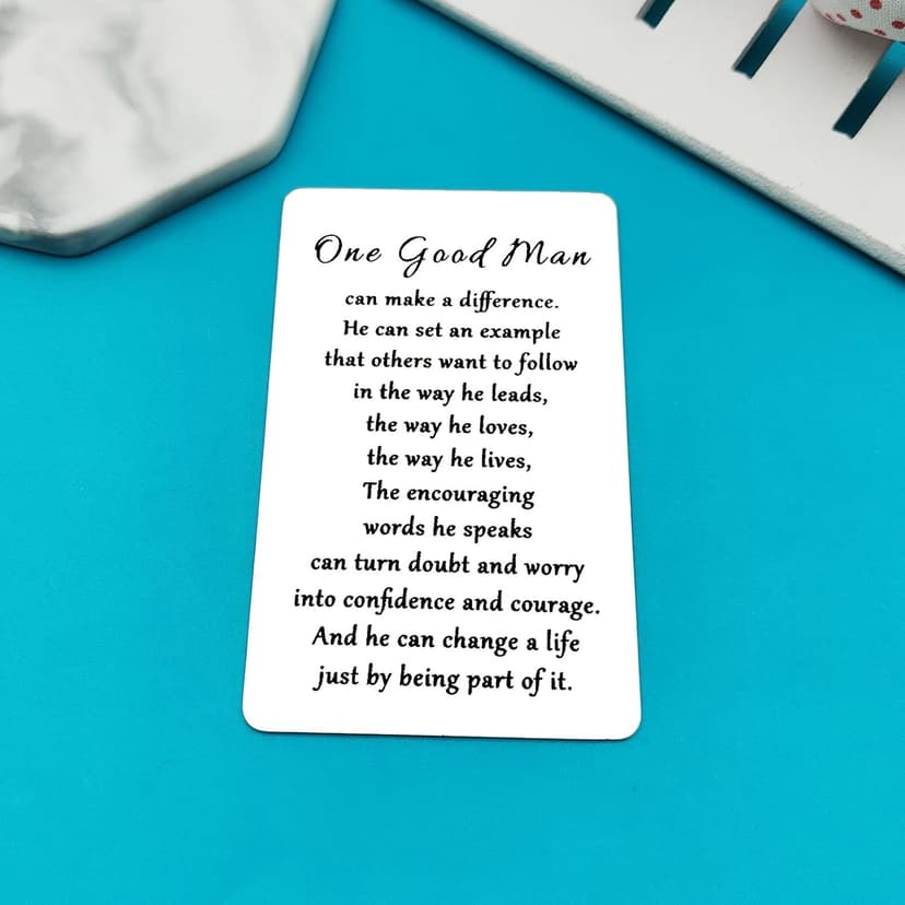 Xiahuyu Engraved Wallet Insert Card for Boyfriend Fiance Husband Good Man can Make a Difference Valentines Day Gifts Christmas Birthday Gifts Fathers Day Gift for Men Husband Uncle Dad Son Brother