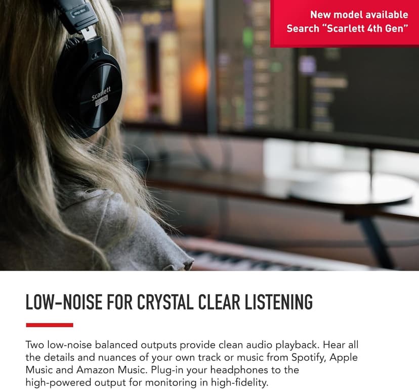 Focusrite Scarlett Solo 3rd Gen USB Audio Interface for Guitarists, Vocalists, Podcasters or Producers to record and playback studio quality sound