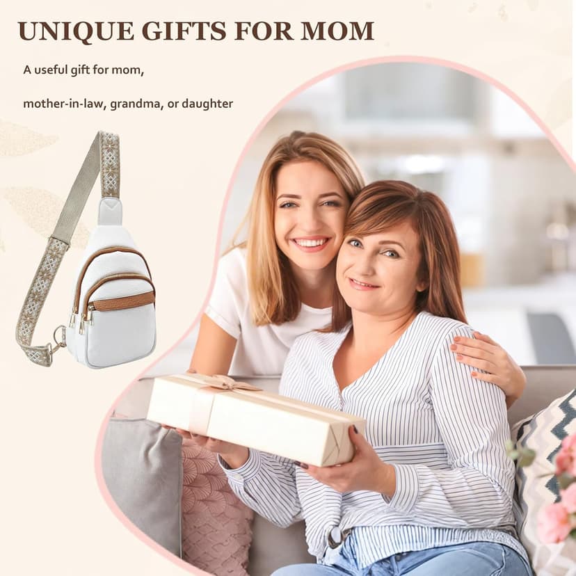 Christmas Gifts for Mom Wife Crossbody Bags Gifts for Women Birthday Gifts for Her Small Crossbody Sling Bag Fanny Pack Chest Travel Anti Theft Purse Unique Secret Santa Mothers Day Gift Ideas