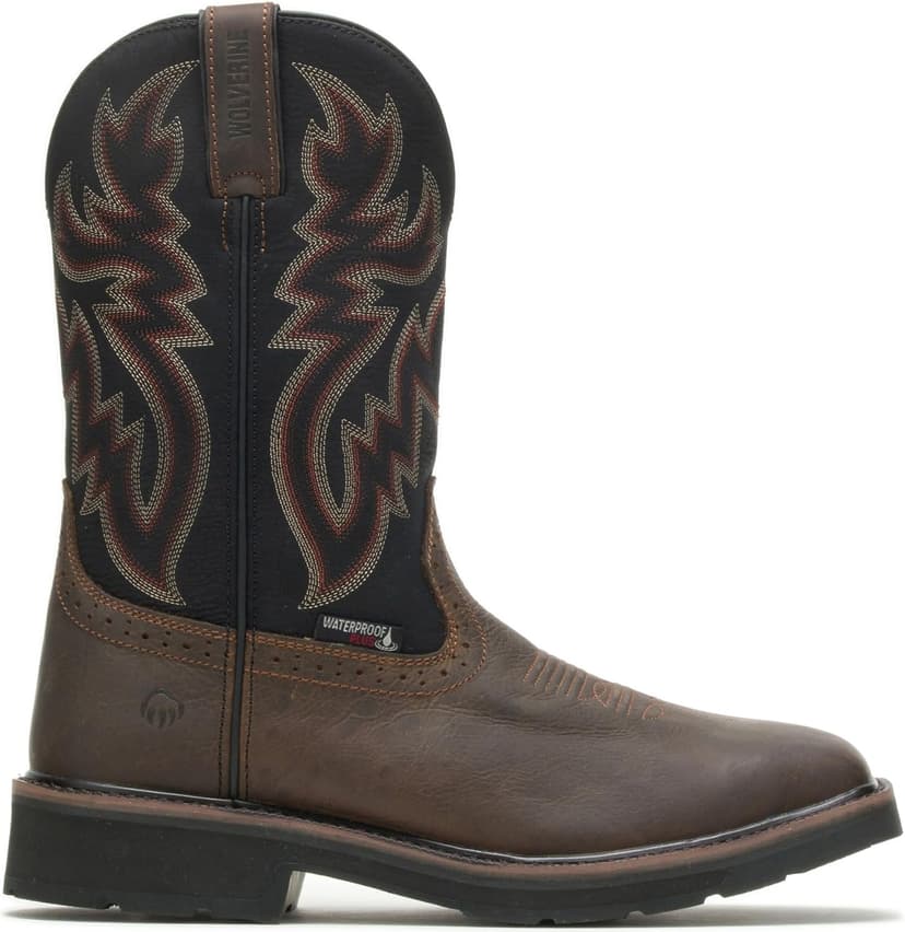 WOLVERINE Men's Rancher Waterproof Steeltoe Square Toe 10in Wellington Work Boot