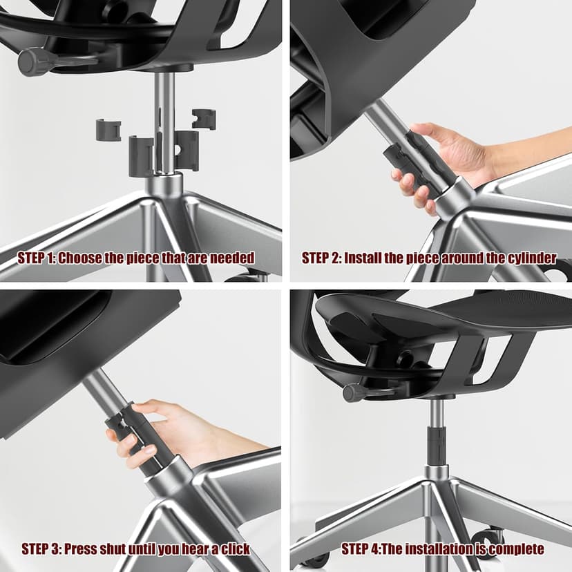 Office Chair Lifting Rod Fixing Pipe Clamp Connect the clamp to the large office chair cylinder piston to prevent the seat from sinking, with a variety of matching sizes and Heights