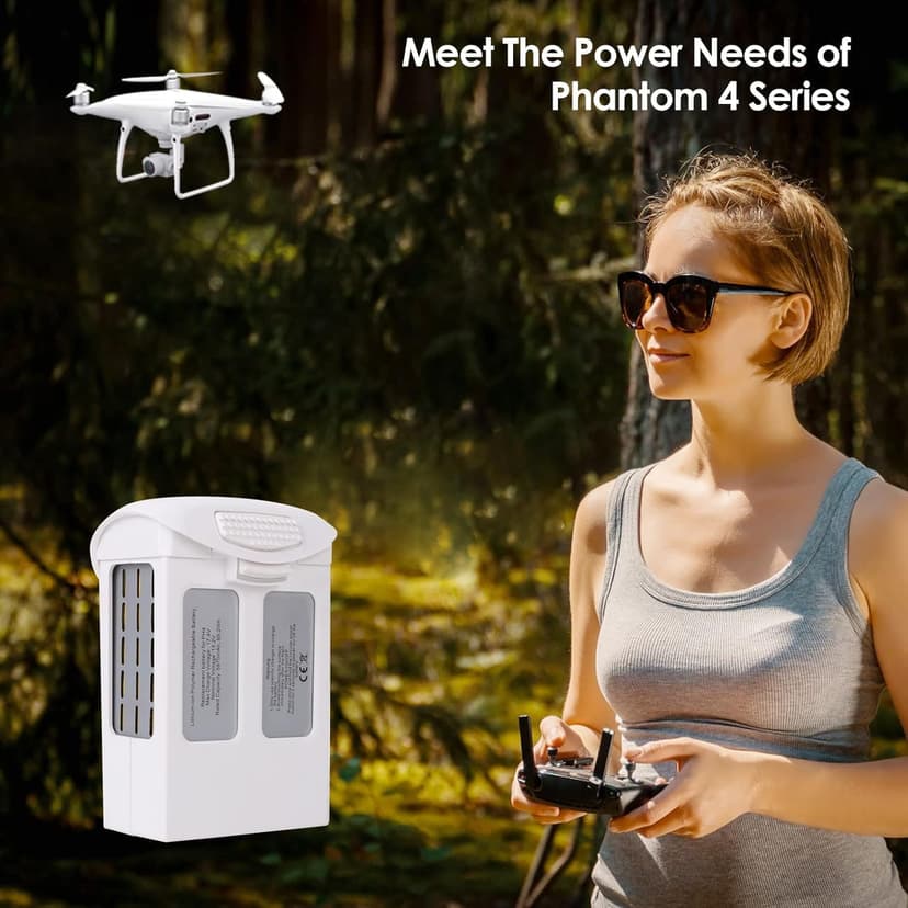 Phantom 4 Battery, 5870mAh 15.2V Intelligent Flight Drone Replacement Battery for DJI Phantom 4/4 Advanced/4 Pro/4 Pro V2.0/4 RTK