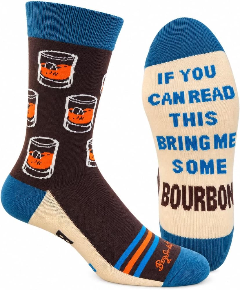 If You Can Read This Bring Me Some Bourbon Men's Socks | Bourbon Gift for Men Funny Novelty Fashion Dress Socks | Unique Gifts for Bourbon Whiskey Lovers B07V3ZYSLZ