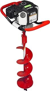 Earthquake E43 1-Person Earth Auger Powerhead, 43cc 2-Cycle Viper Engine, 30:1 Transmission, 5 Year Limited Warranty, Red or Black Auger Bit