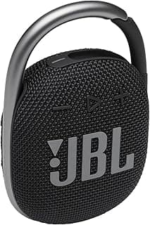 JBL Clip 4 - Portable Mini Bluetooth Speaker, big audio and punchy bass, integrated carabiner, IP67 waterproof and dustproof, 10 hours of playtime, speaker for home, outdoor and travel (Black) B08PJ7JMQM
