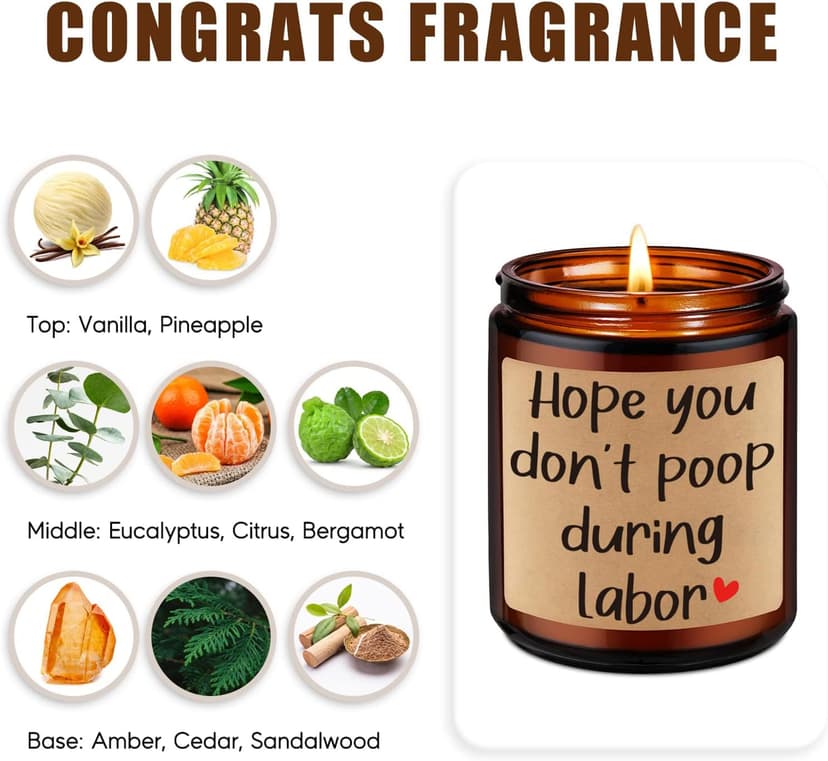 Fairy's Gift New Mom Candle for Women, Funny Baby Shower, Pregnancy Gifts for First Time Mom, Pregnant Women Wife Friend, Maternity, Mothers Christmas, Pregnancy Gifts for Expecting Mommy, Mama to Be