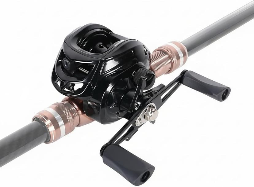 Metal + Nylon Baitcasting Reel - 7.2:1 High-Speed, Metal Spool, Dual Magnetic Brake, 8kg Drag, Long-Casting Anti-Backlash Lure Reel for Bass & Multi-Species Fishing